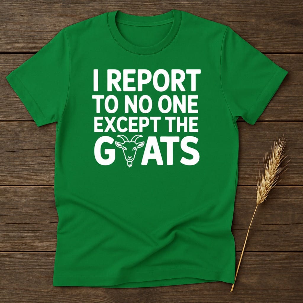 I Report To No One Except The Goats T-shirt product