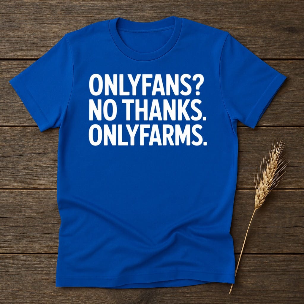Onlyfans No Thanks Onlyfarms Blue T-shirt product type