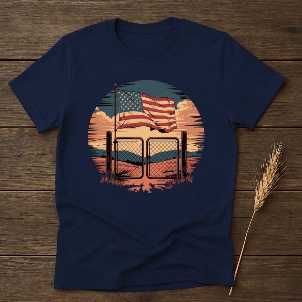 Majestic American Flag at Sunset Graphic T-shirt product