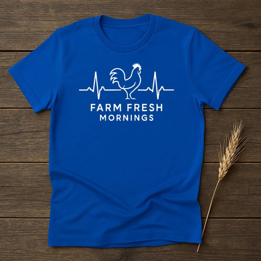 Farm Fresh Mornings Rooster Design Graphic Tee product