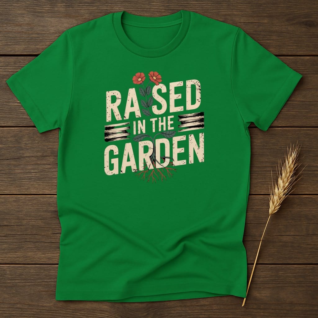 Raised In The Garden Graphic Green T-Shirt product type