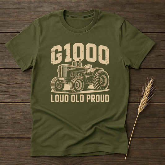 G1000 Loud Old Proud Tractor Graphic Tee Shirt product type
