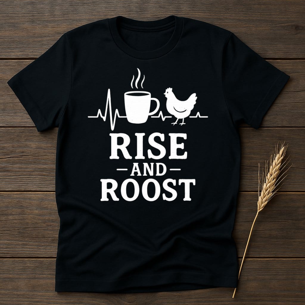 Rise and Roost Chicken Themed Graphic T-Shirt product