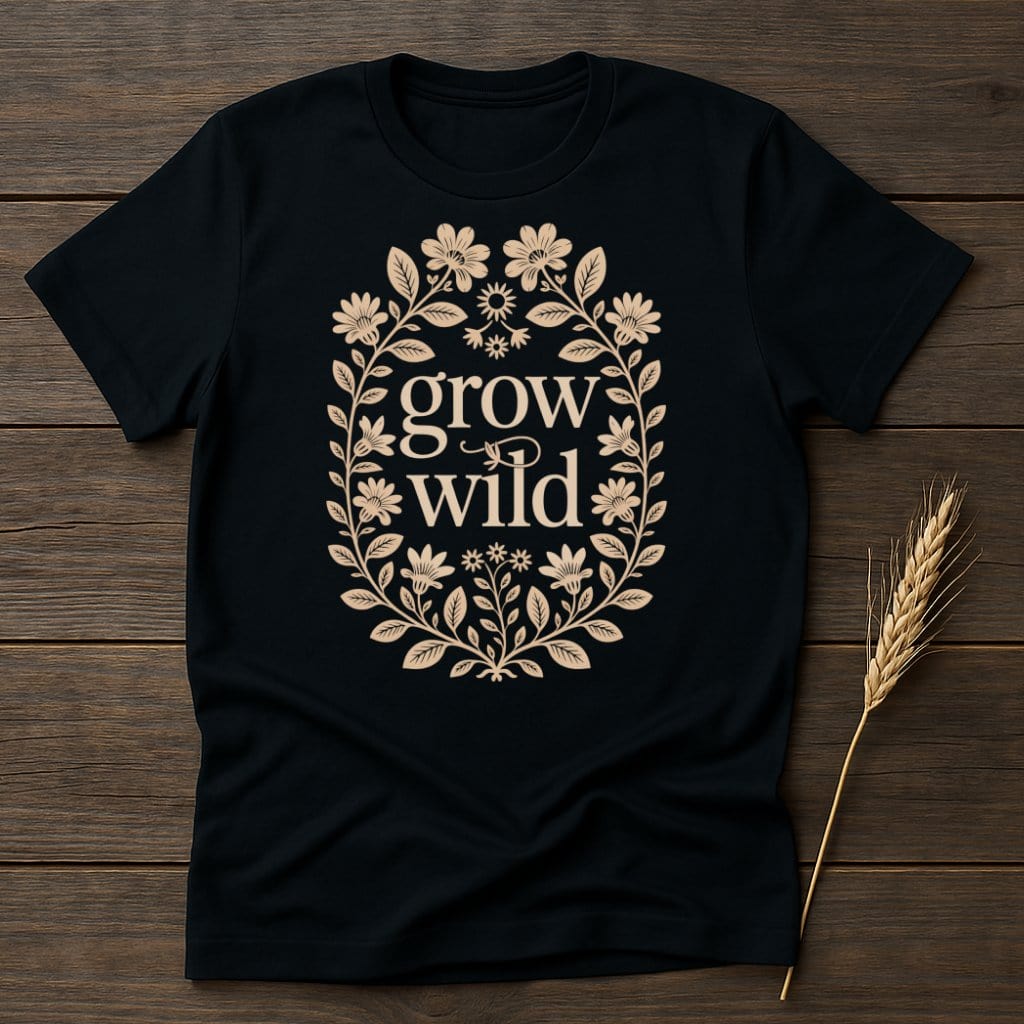 Grow Wild Floral T-Shirt Casual Clothing Apparel product