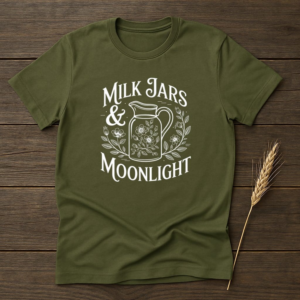 Milk Jars and Moonlight Green Graphic Tee product type