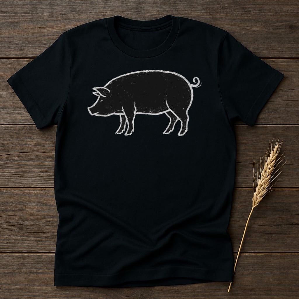 Pig Illustration Graphic T-Shirt Casual Wear Product