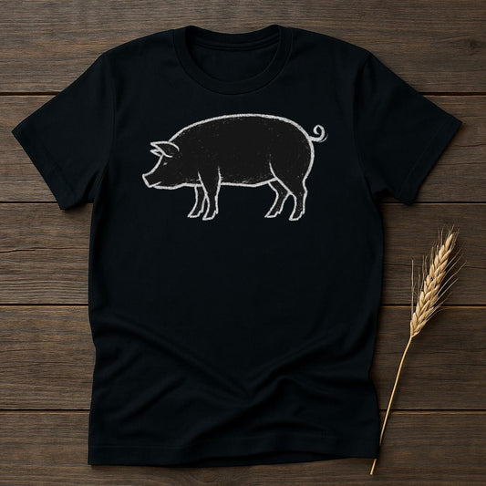 Pig Illustration Graphic T-Shirt Casual Wear Product