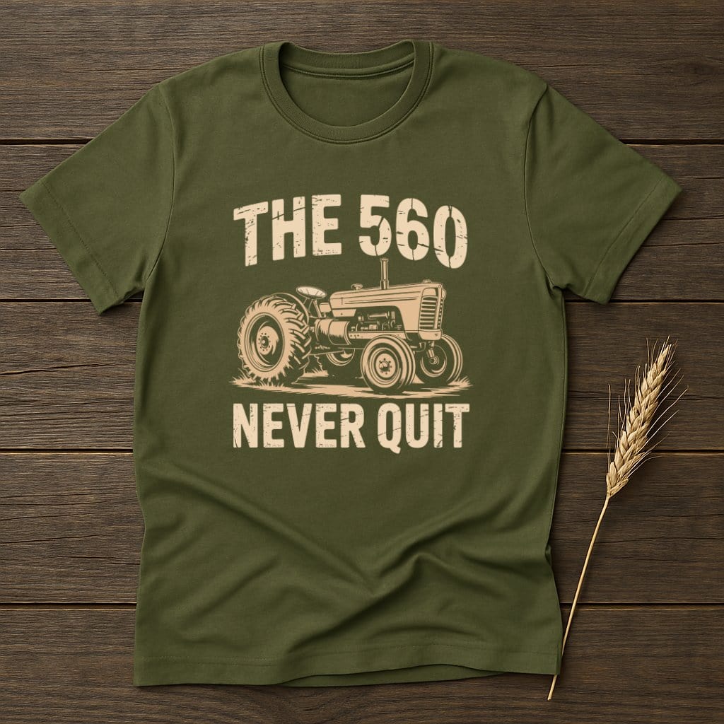 The 560 Never Quit Tractor Graphic Tee product