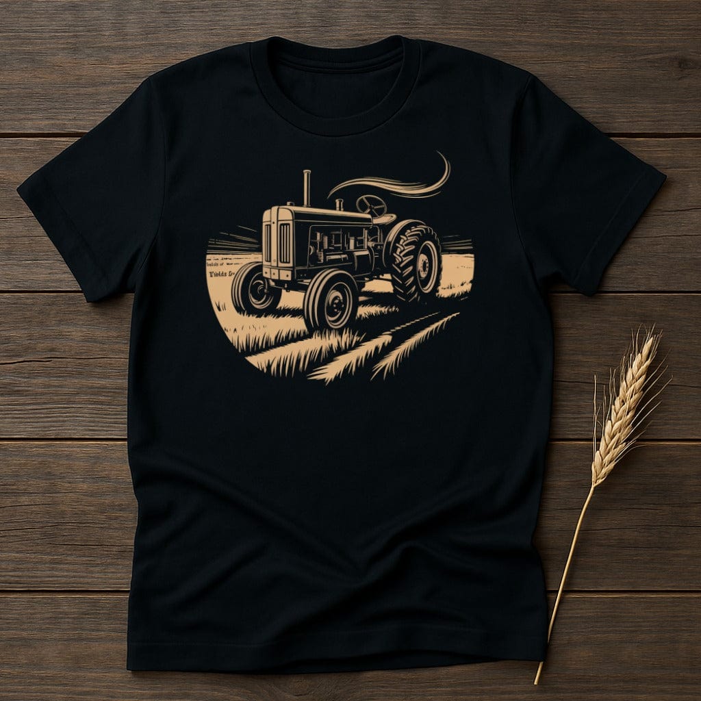 Vintage Tractor Graphic Tee Black Shirt product