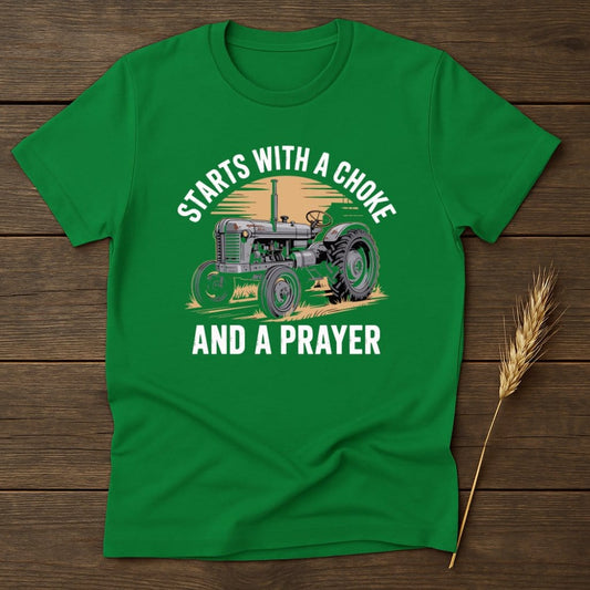 Green Unique Tractor Engine Graphic Tee shirt product type