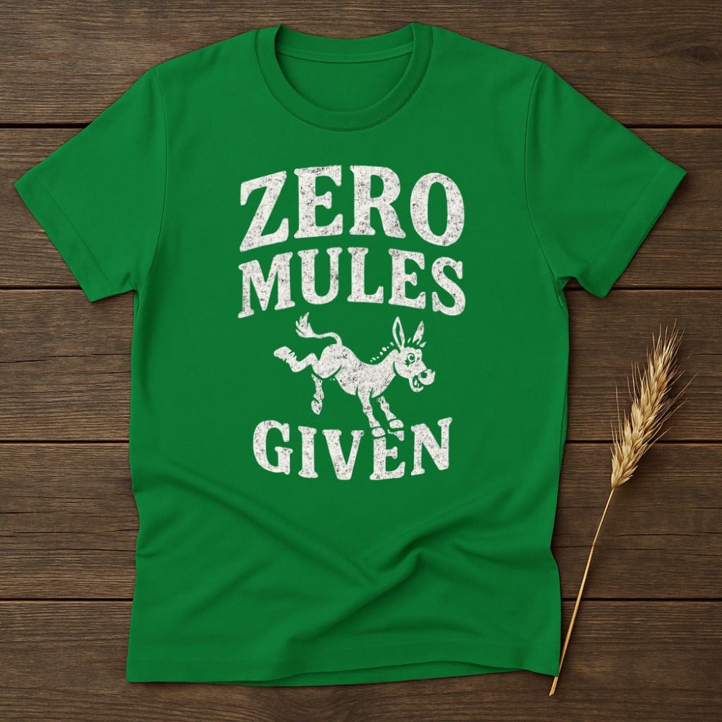 Zero Mules Given Graphic Tee Shirt Fun Product