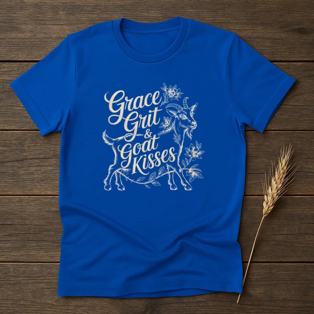 Grace Grit Goat Kisses Print Blue Shirt product type