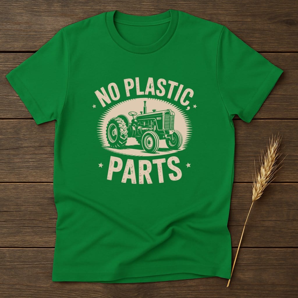 No Plastic Parts Green Graphic Tee Shirt product