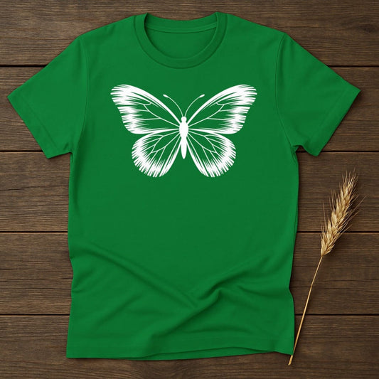 Butterfly Design on Green T-shirt product type