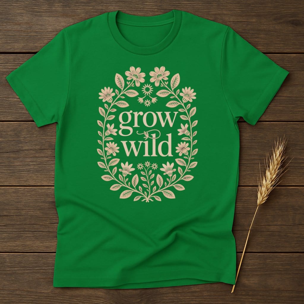 Grow Wild Nature Inspired Green Graphic Tee product type