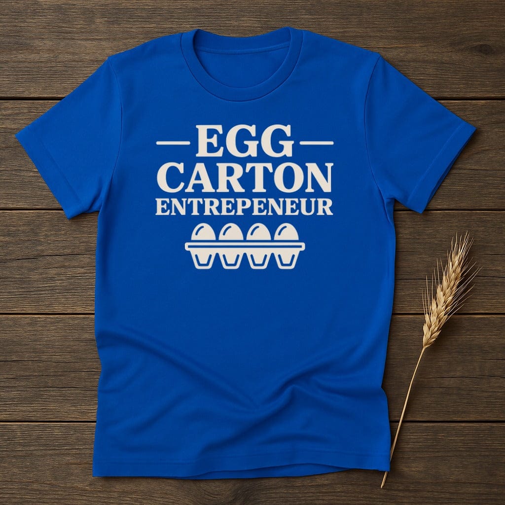 Egg Carton Entrepreneur Blue Graphic Shirt product
