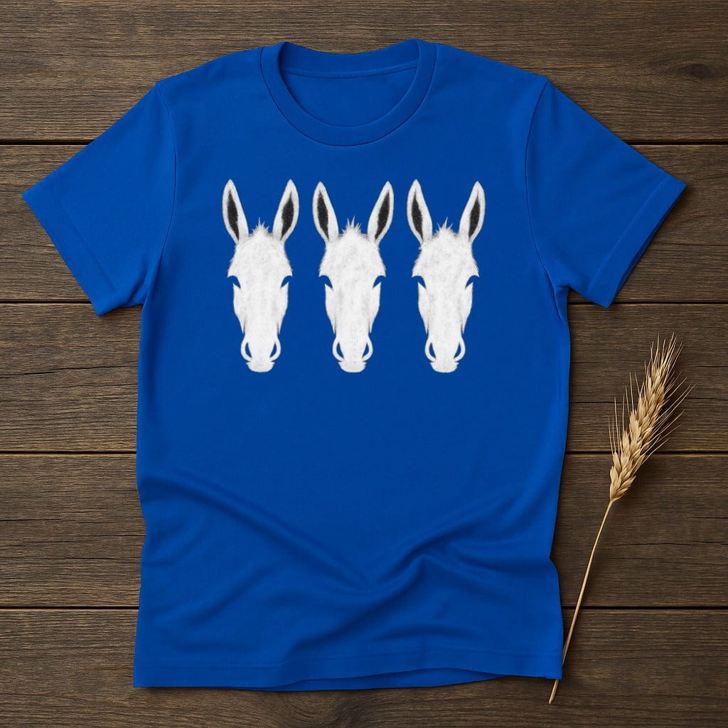 Triple Donkey Heads Graphic Print Shirt product type