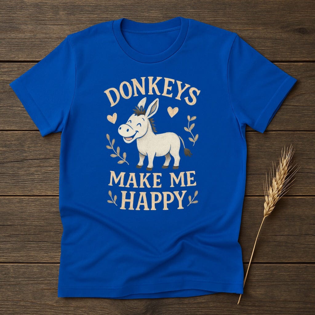 Donkeys Make Me Happy Cute Graphic T-Shirt product