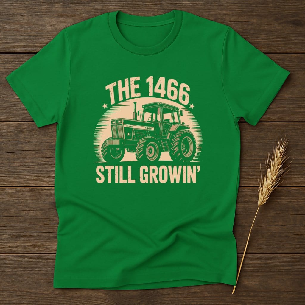 The 1466 Still Growin' Tractor Print Green Shirt Product