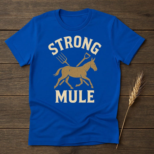 Strong Mule Graphic Tee Shirt Blue Product
