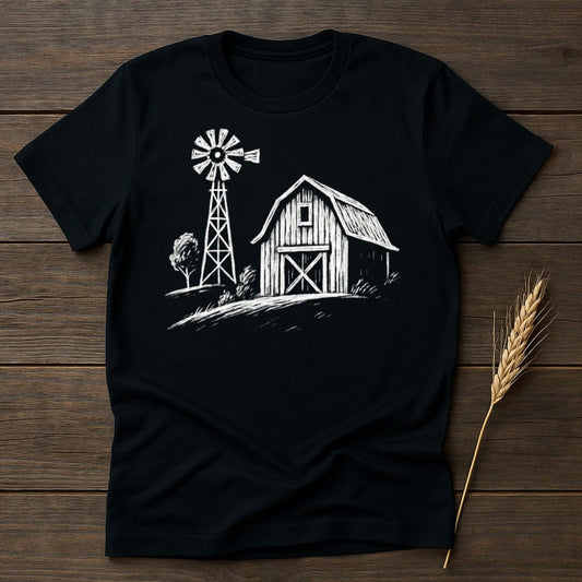 Rustic Barn and Windmill Graphic Tee product