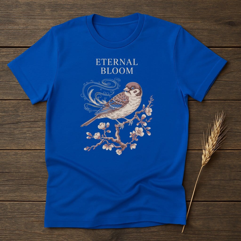 Eternal Bloom Bird Graphic Tee Shirt Product