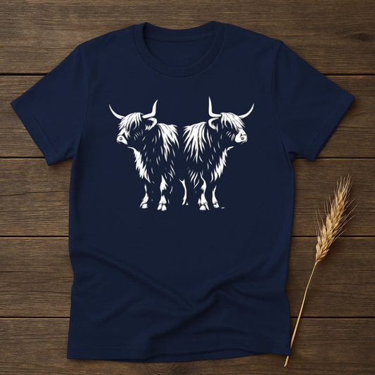 Highland Cattle Double Design Graphic Tshirt product type