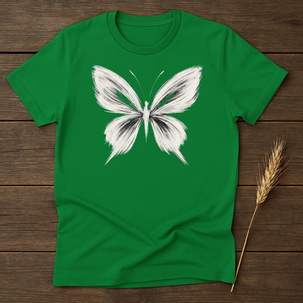 Green Tee with White Butterfly Graphic product type
