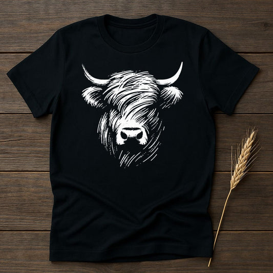 Artistic Highland Cow Print Men's T-Shirt product type