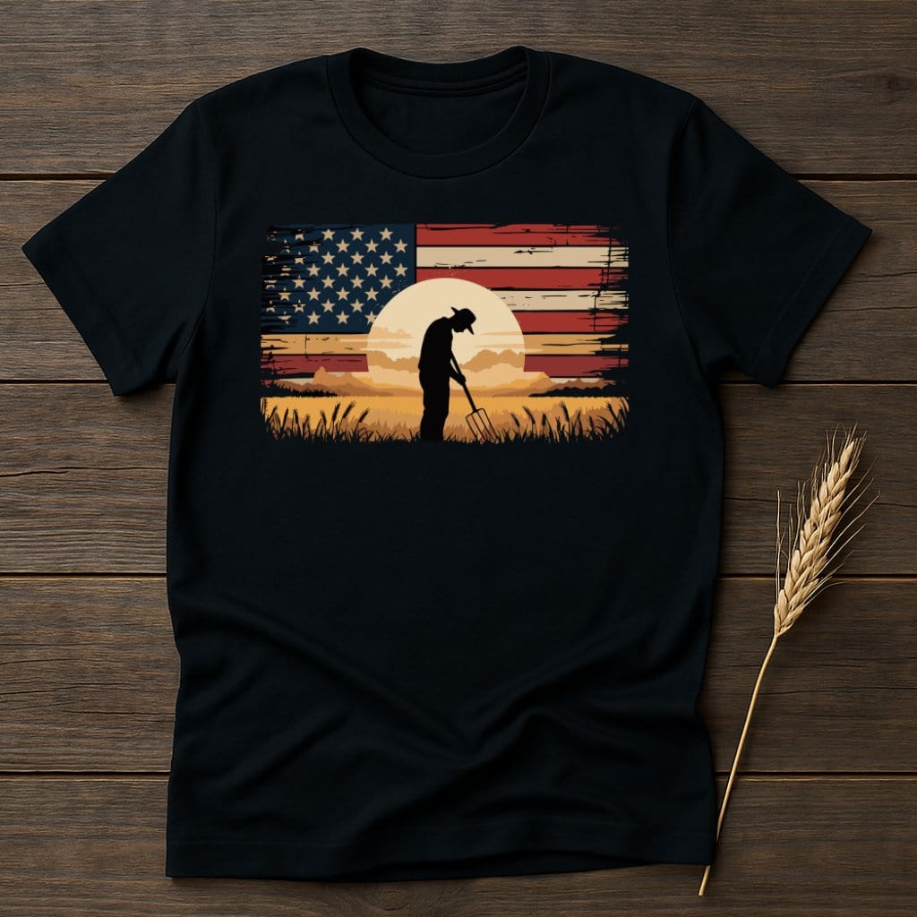 Sunset Flag Metal Detecting Graphic T-Shirt product