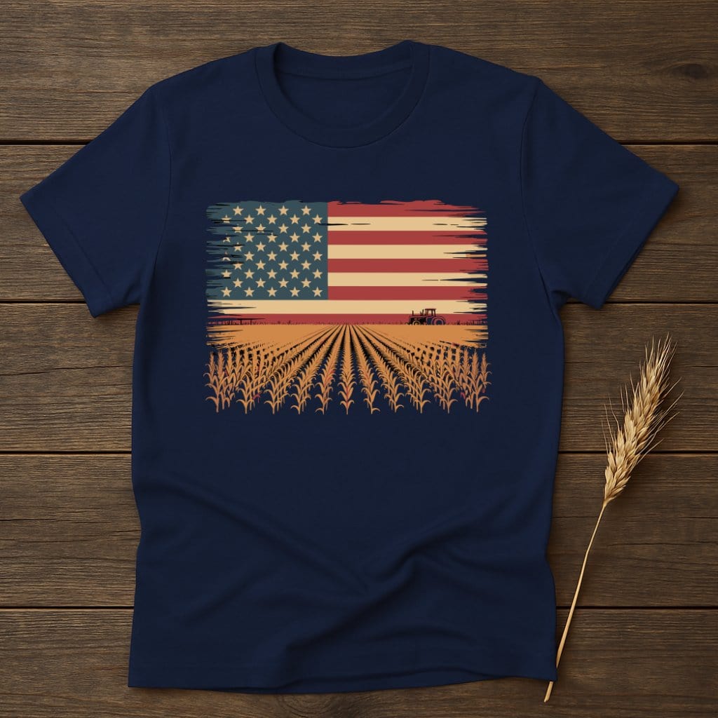American Flag Rural Field Scene T-shirt product