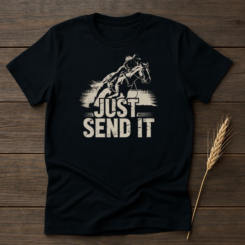Just Send It Horse Riding Graphic Tee Shirt product