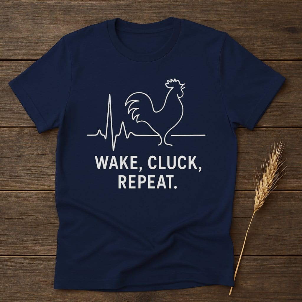 Wake Cluck Repeat Funny Rooster Graphic Shirt product type
