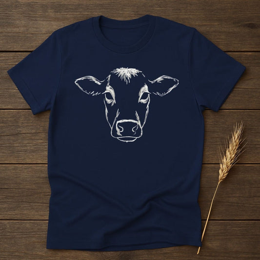 Illustrated Cow Face Print T-shirt Stylish Unique product