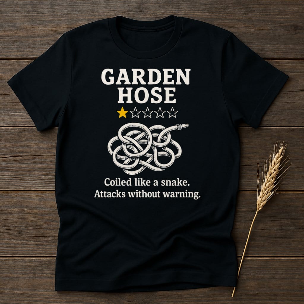 Garden Hose Coiled Like a Snake T-Shirt Product