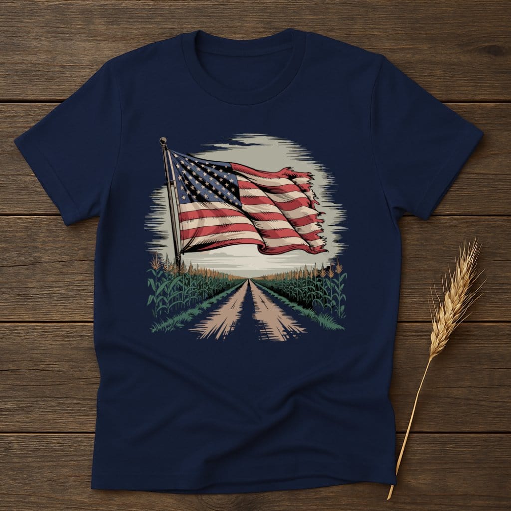 American Flag Graphic Country Road T-Shirt product type