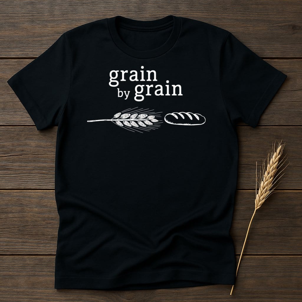 My Designs Physical Item S / Black Grain By Grain Wheat Bread T-Shirts