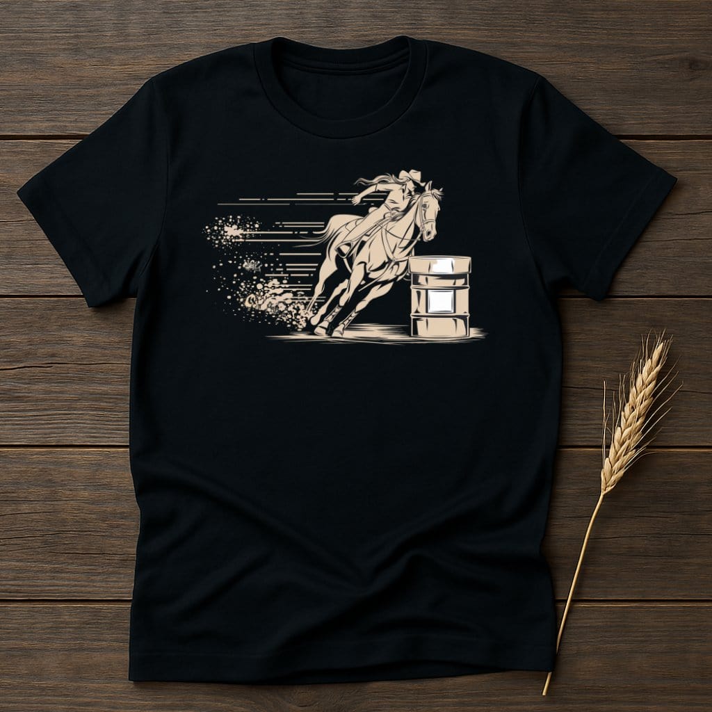 My Designs Physical Item S / Black Horse Racing Rodeo Cowboy Western T-Shirts