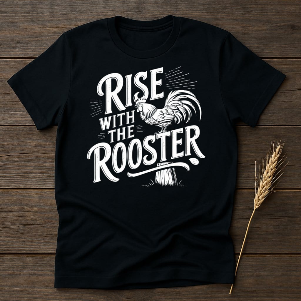 My Designs Physical Item S / Black Rise with the Rooster T-Shirts