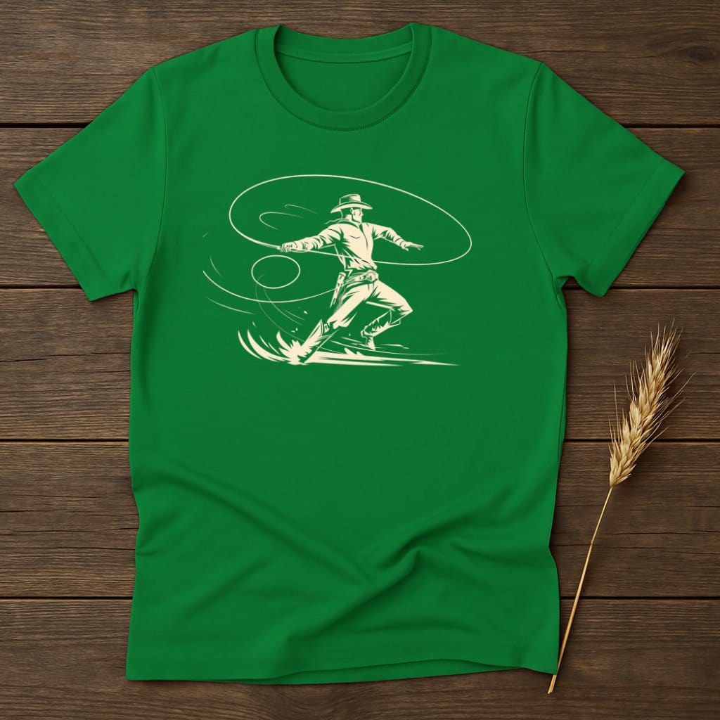 My Designs Physical Item S / Irish Green Cowboy Roping Lasso Southwestern Style Graphic T-Shirts
