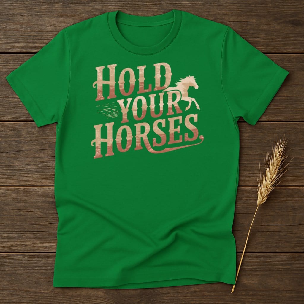 My Designs Physical Item S / Irish Green Hold Your Horses T-Shirts