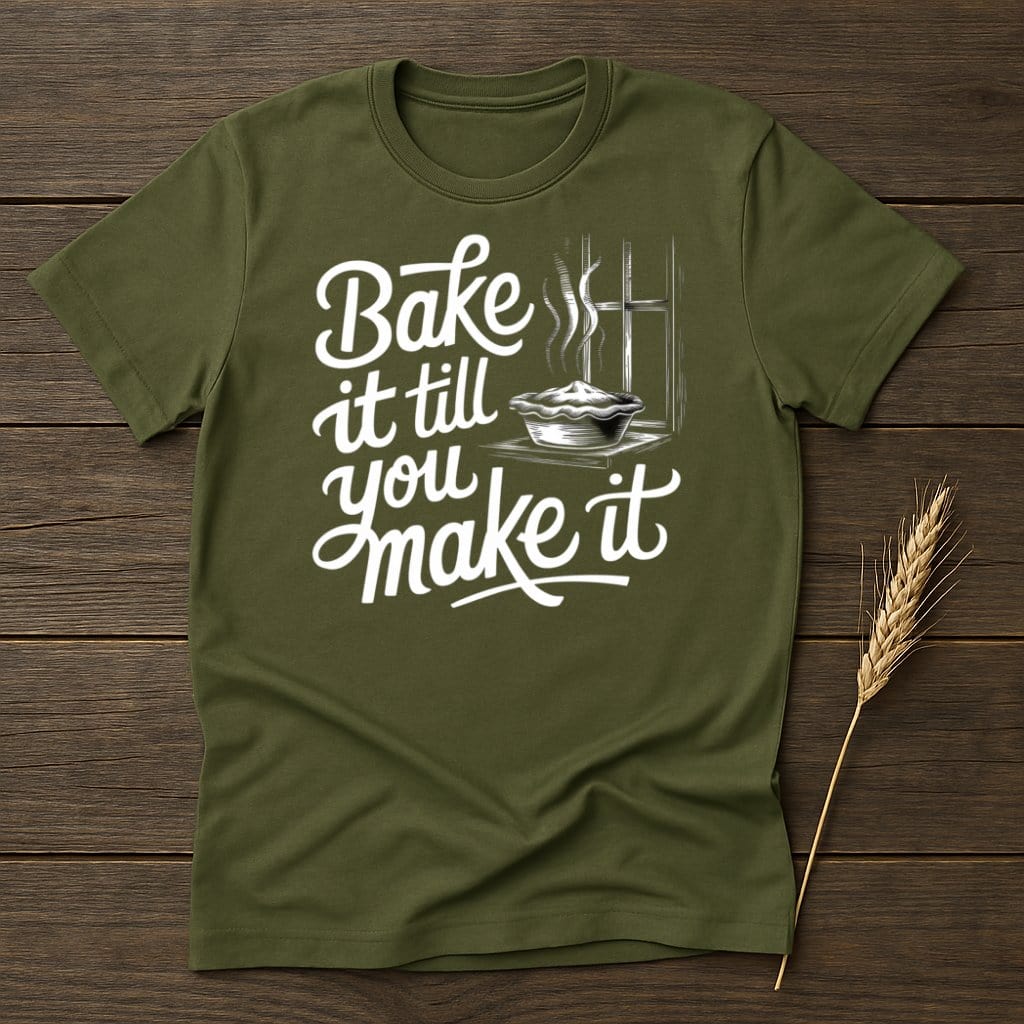 My Designs Physical Item S / Military Green Bake It Till You Make It T-Shirts