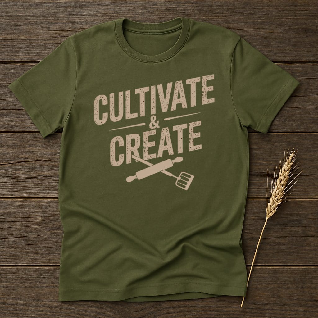 My Designs Physical Item S / Military Green Cultivate and Create T-Shirts