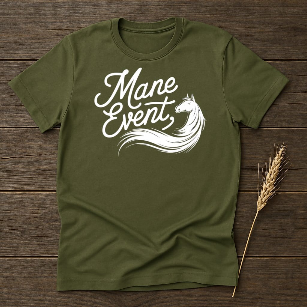 My Designs Physical Item S / Military Green Mane Event Horse T-Shirts