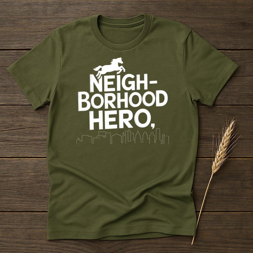 My Designs Physical Item S / Military Green Neighborhood Hero City Skyline T-Shirts