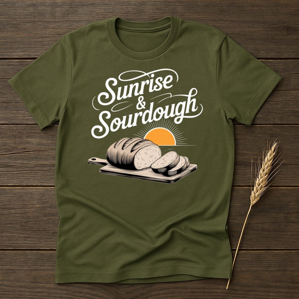 My Designs Physical Item S / Military Green Sunrise Sourdough T-Shirts
