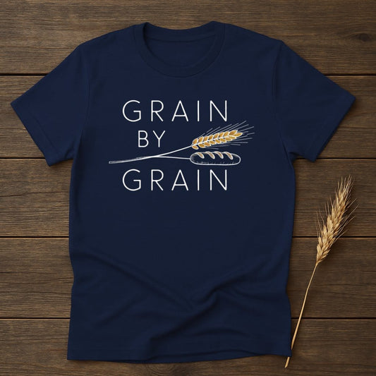 My Designs Physical Item S / Navy Grain by Grain T-Shirts