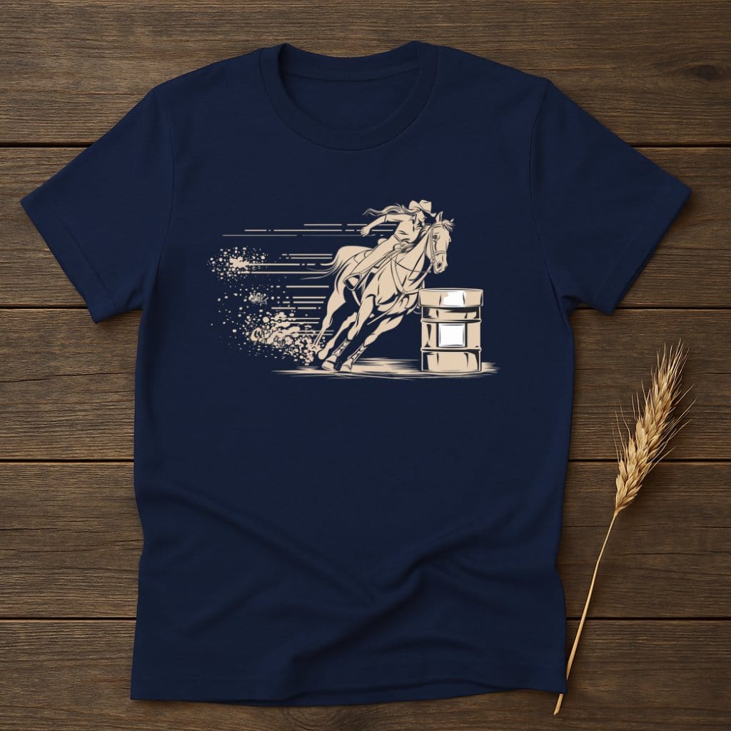 My Designs Physical Item S / Navy Horse Racing Rodeo Cowboy Western T-Shirts