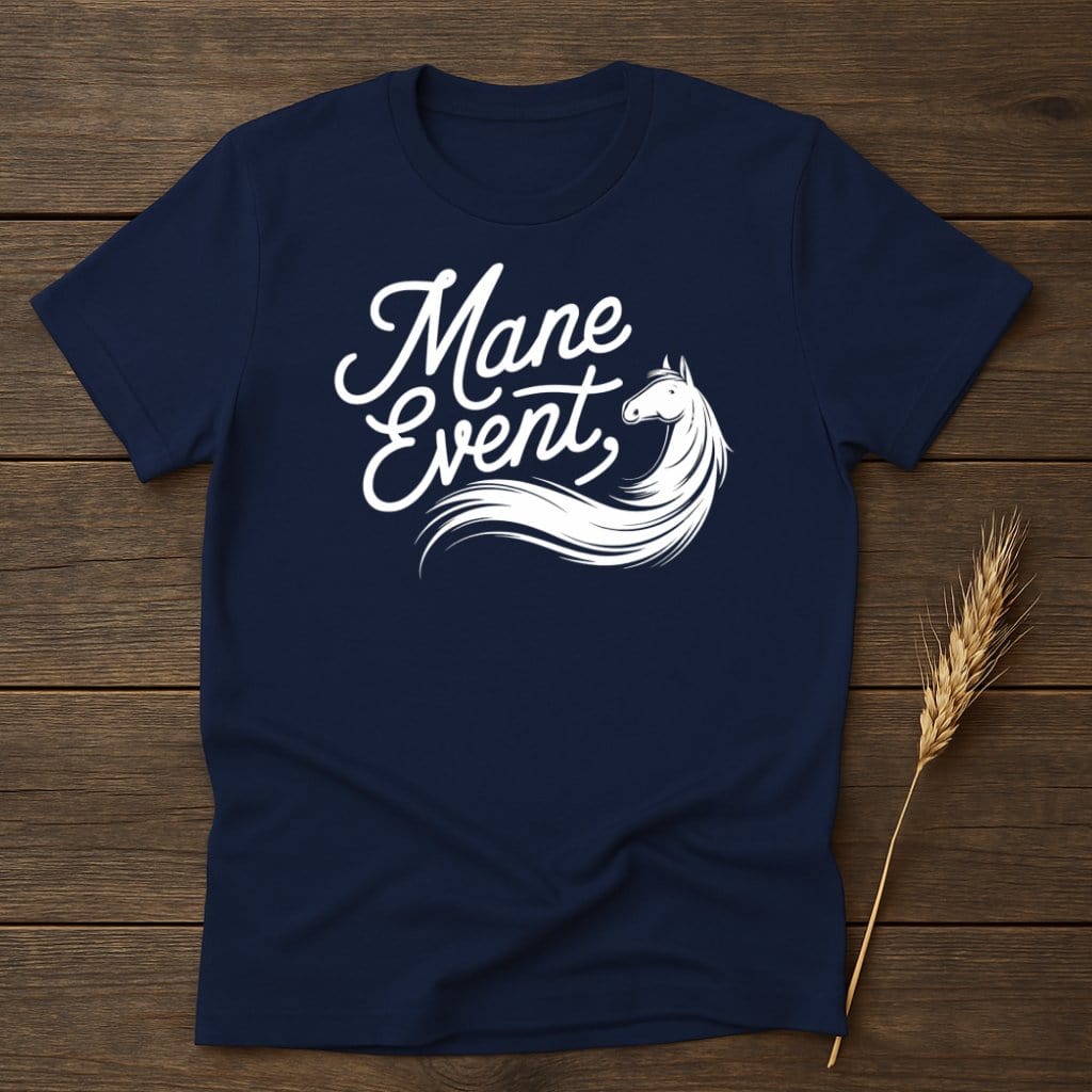 My Designs Physical Item S / Navy Mane Event Horse T-Shirts