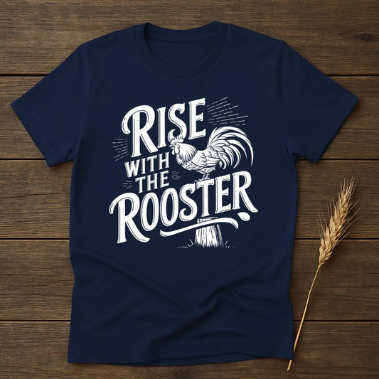 My Designs Physical Item S / Navy Rise with the Rooster T-Shirts